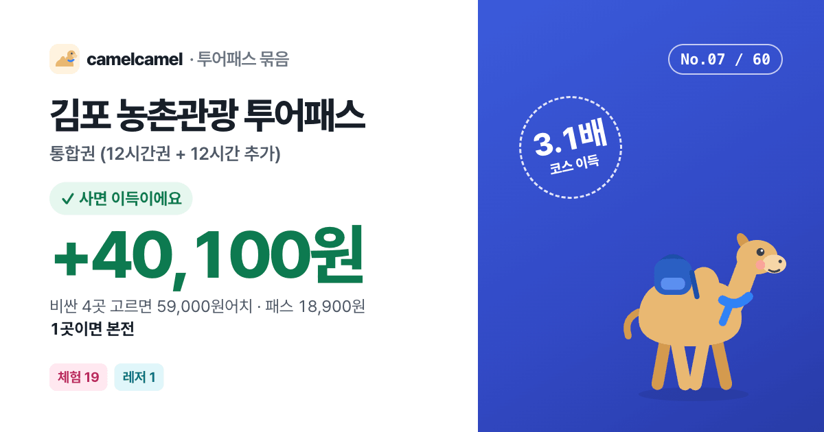 김포 농촌관광 투어패스 링크 미리보기 이미지
