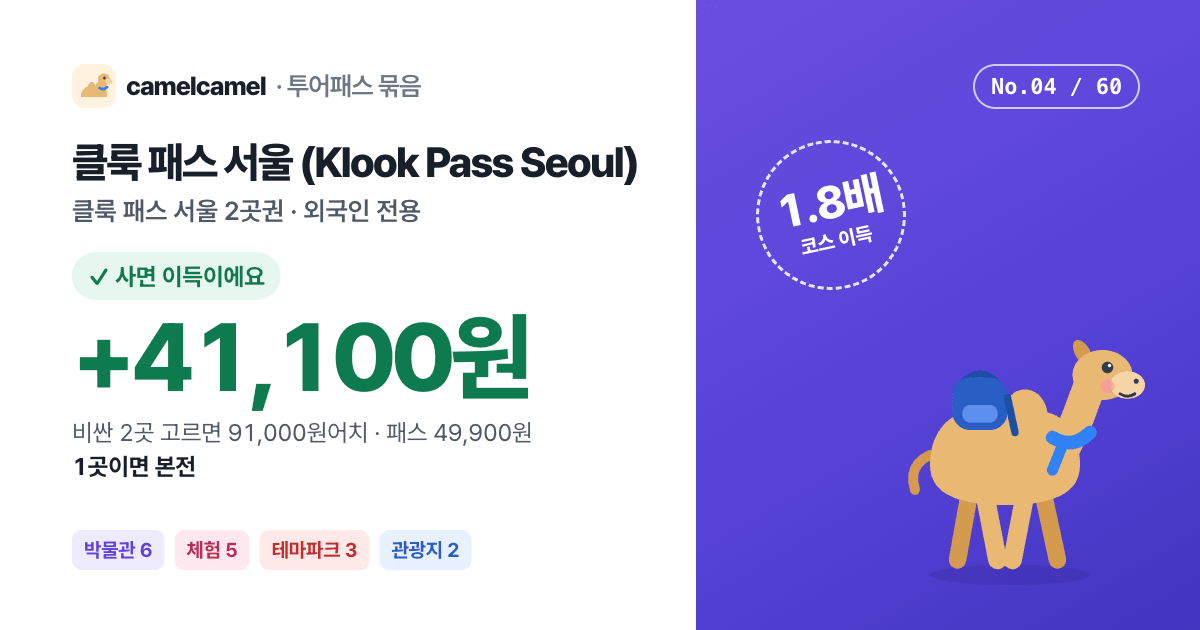클룩 패스 서울 (Klook Pass Seoul) 링크 미리보기 이미지