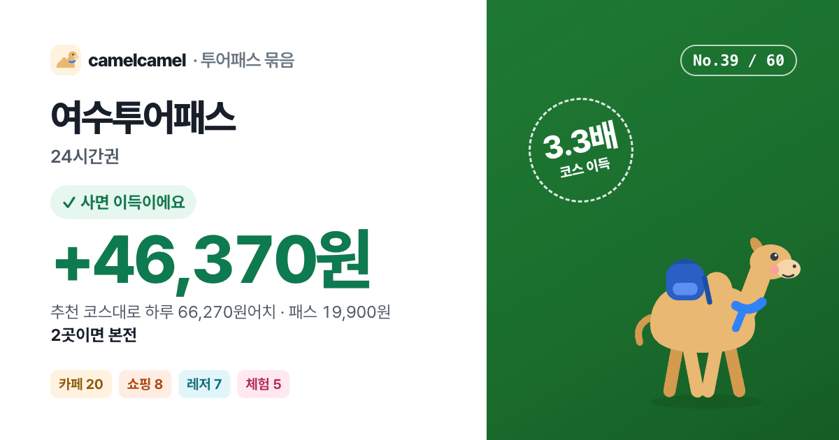 여수투어패스 링크 미리보기 이미지